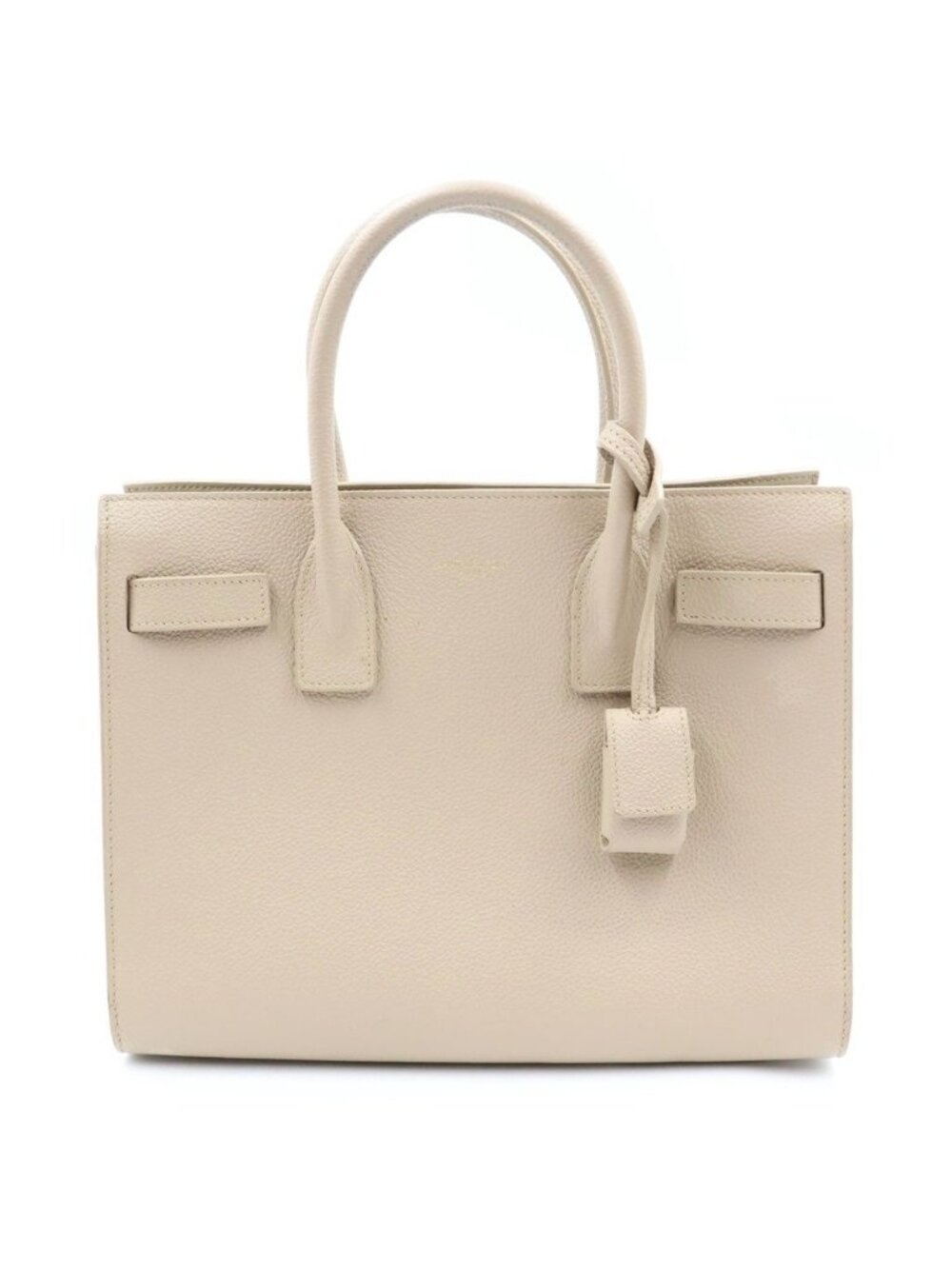 Saint Laurent Paris Sac de Jour Baby Handbag Beige Leather Gold